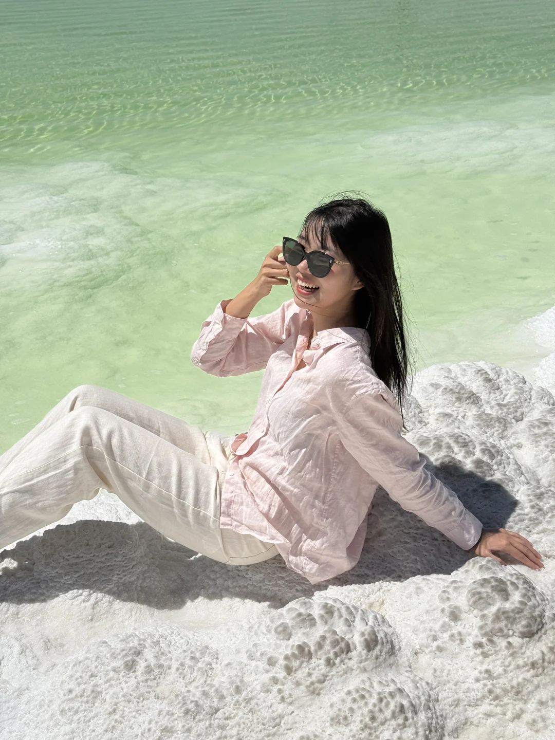 察尔汗盐湖的绿让人难以忘怀