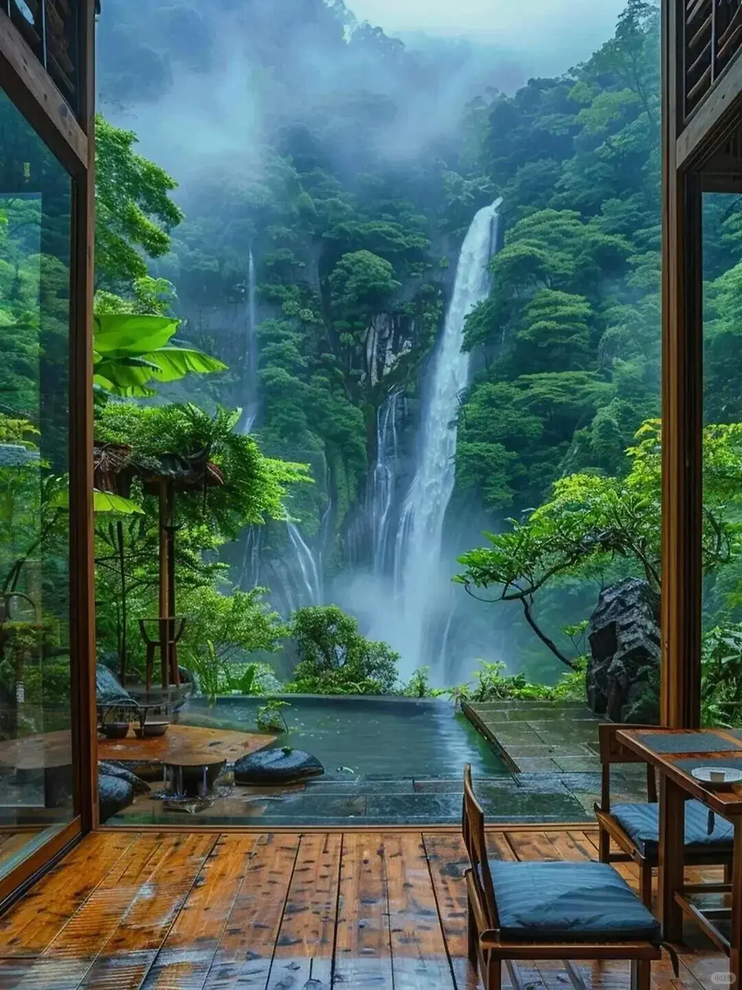 暑假带娃冲贵州，住悬崖瀑布酒店，超震撼