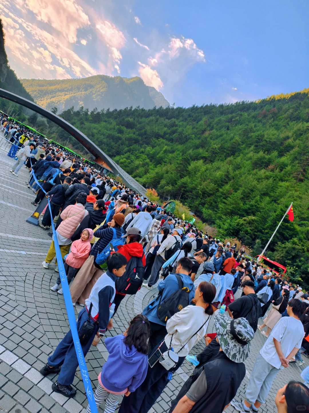 8.14九寨沟实况，人多但是景区调度很强大