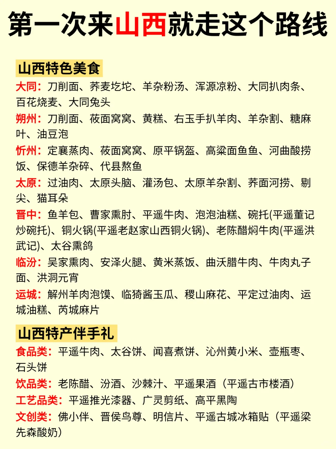 第一次来山西旅游的宝子，这篇攻略必看！