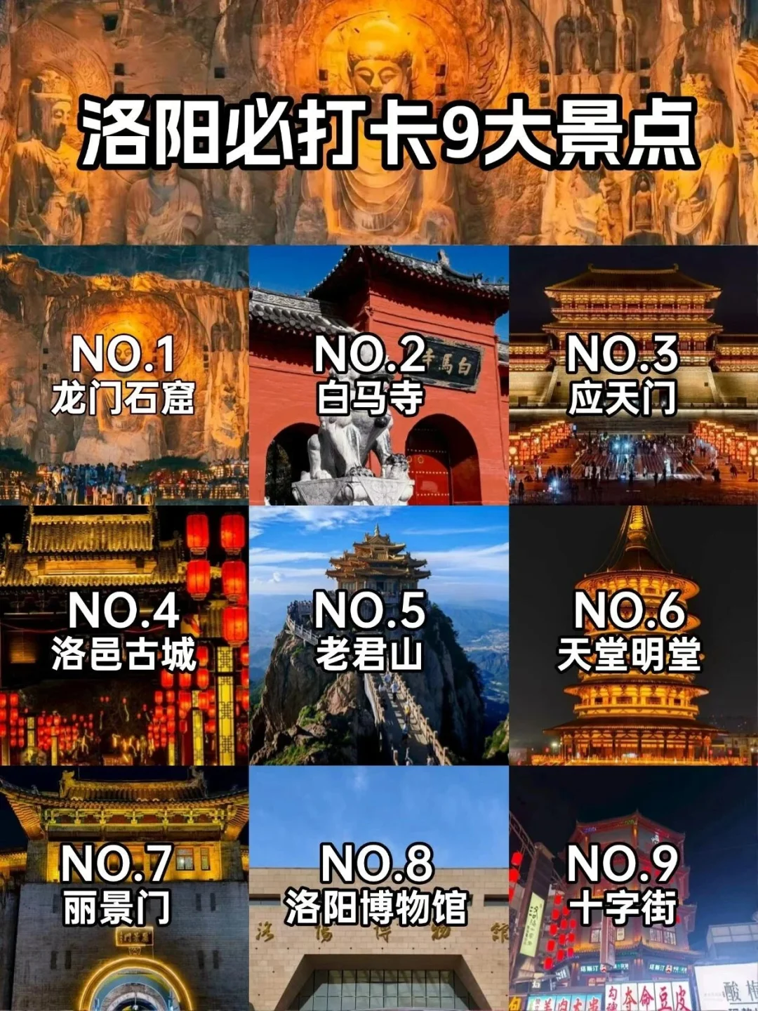 ✨洛阳必打卡9大景点 | 穿越千年的神都之旅