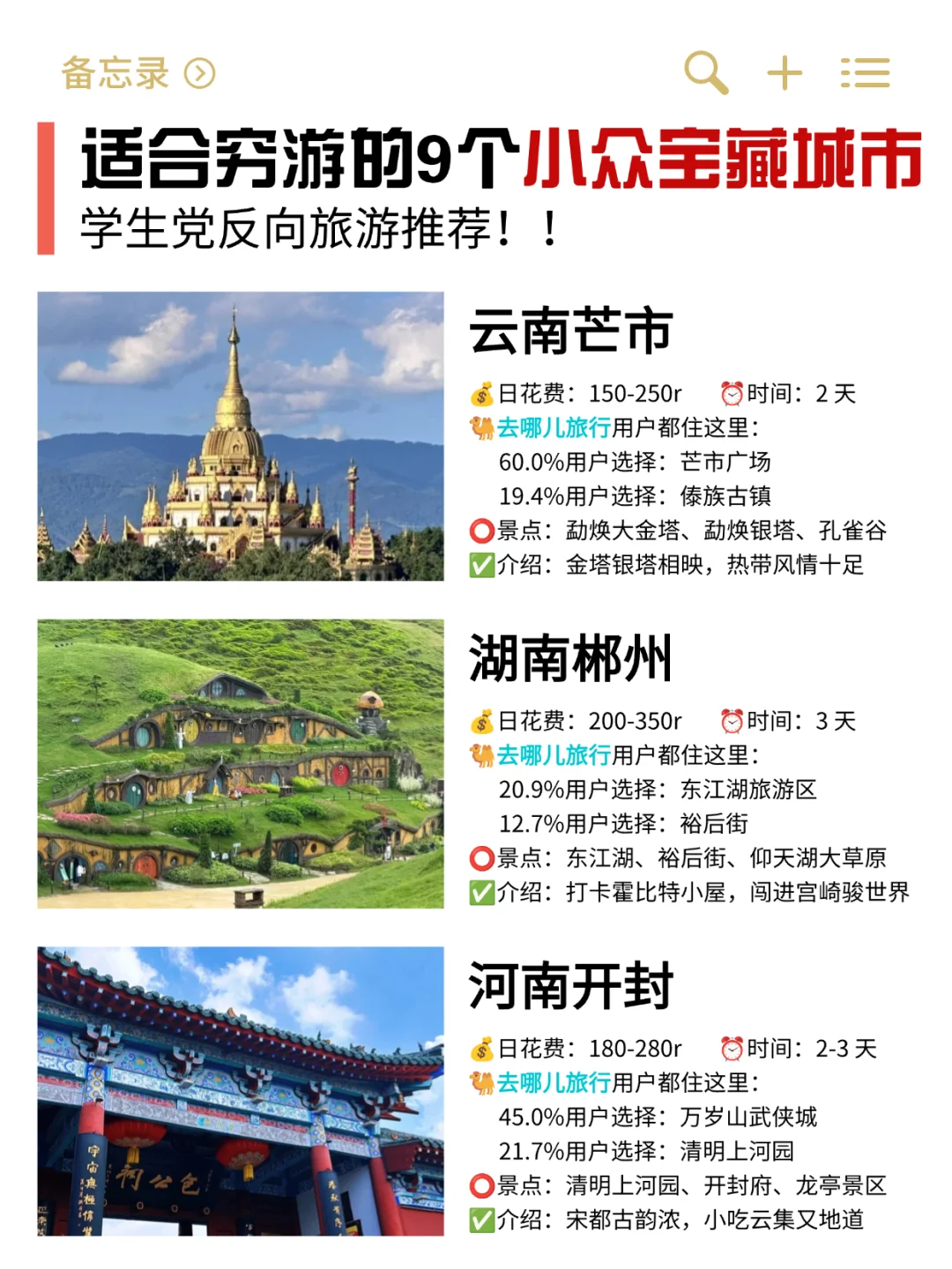 学生党必看！暑期穷游小众宝藏城市推荐🔥