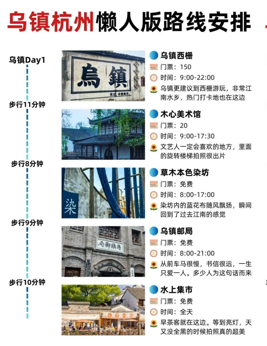 乌镇水乡梦千年，杭州西湖美如画，一步一景