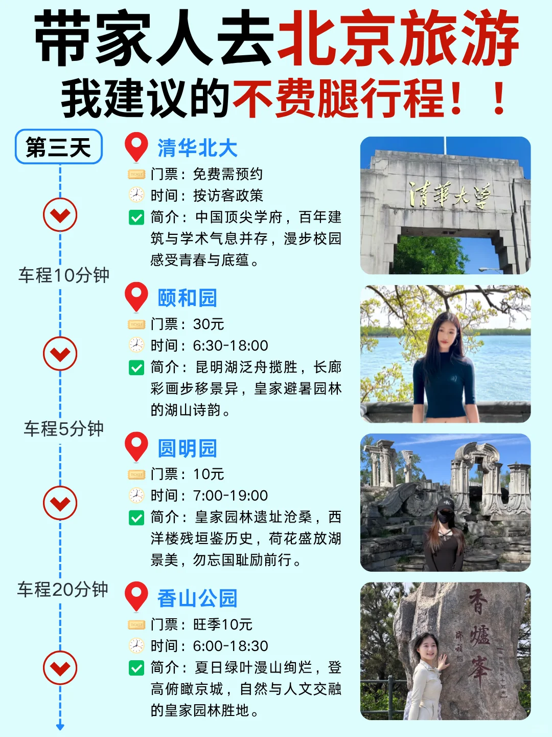 5-6月带家人北京旅游💯5天4晚不费腿行程