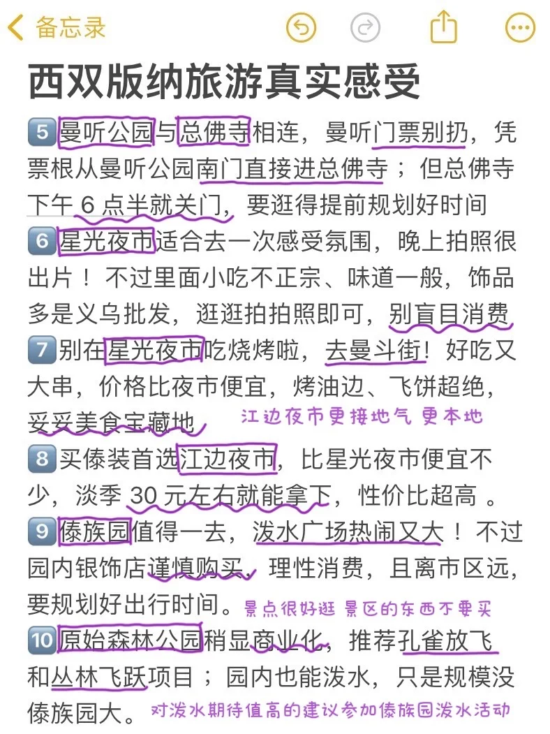 版纳旅游真实锐评（仅个人感受）免踩坑版