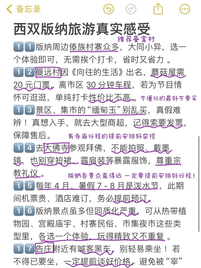 版纳旅游真实锐评（仅个人感受）免踩坑版