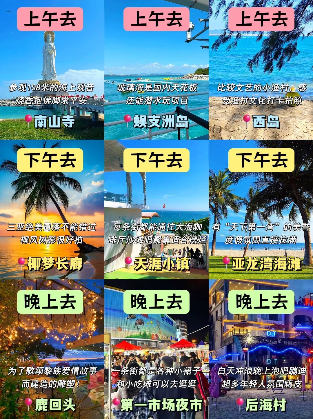 一眼看懂三亚旅游地图！看完就知道怎么玩了
