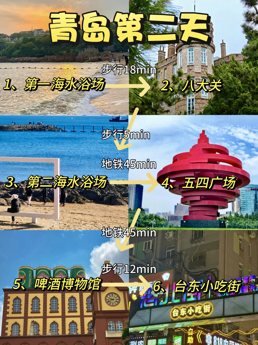 青岛3天2晚正确玩法🥹不绕路行程➕景点指南！