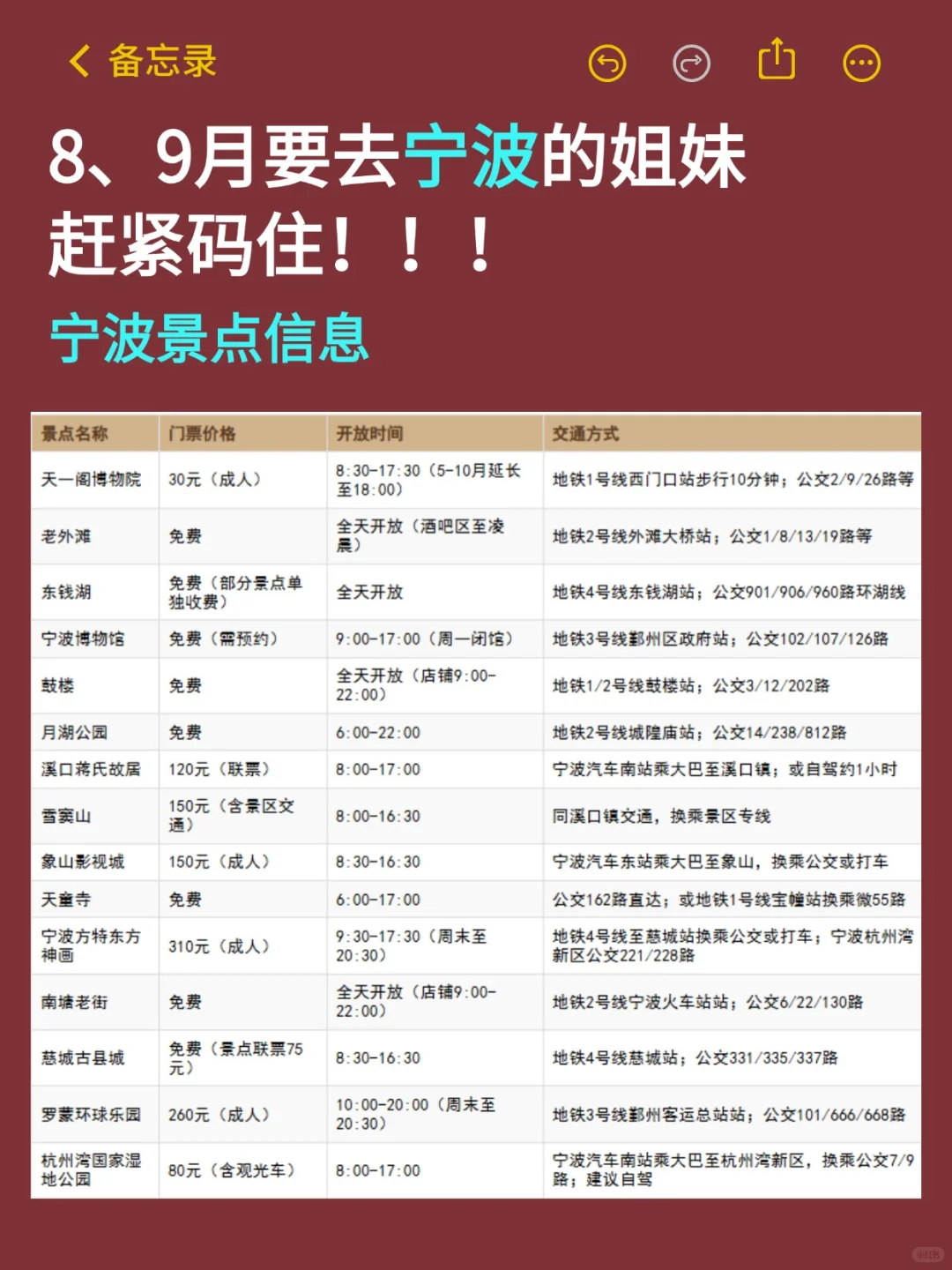 宁波旅游全攻略，7-9月来平遥的姐妹必看