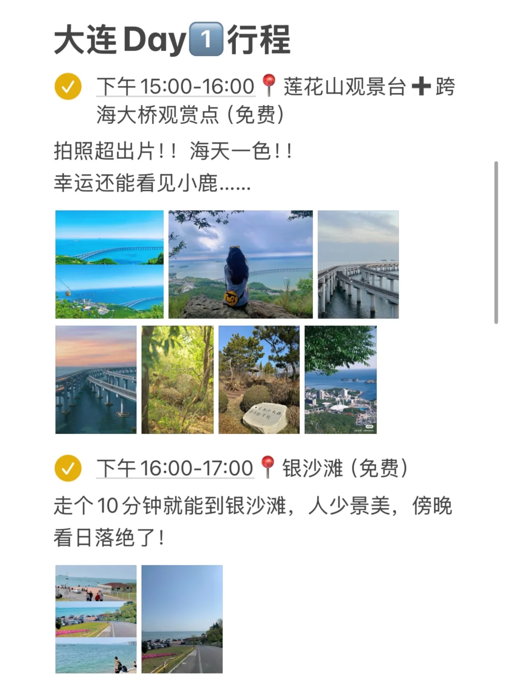 做了3天的大连攻略！被自己满意到睡不着！！