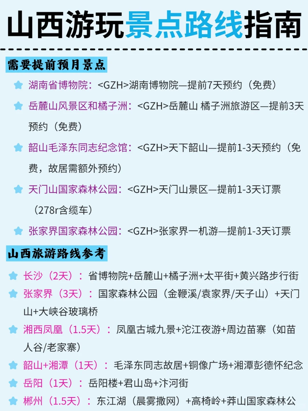 女朋友做的湖南旅游攻略⭕理工女逻辑就是强