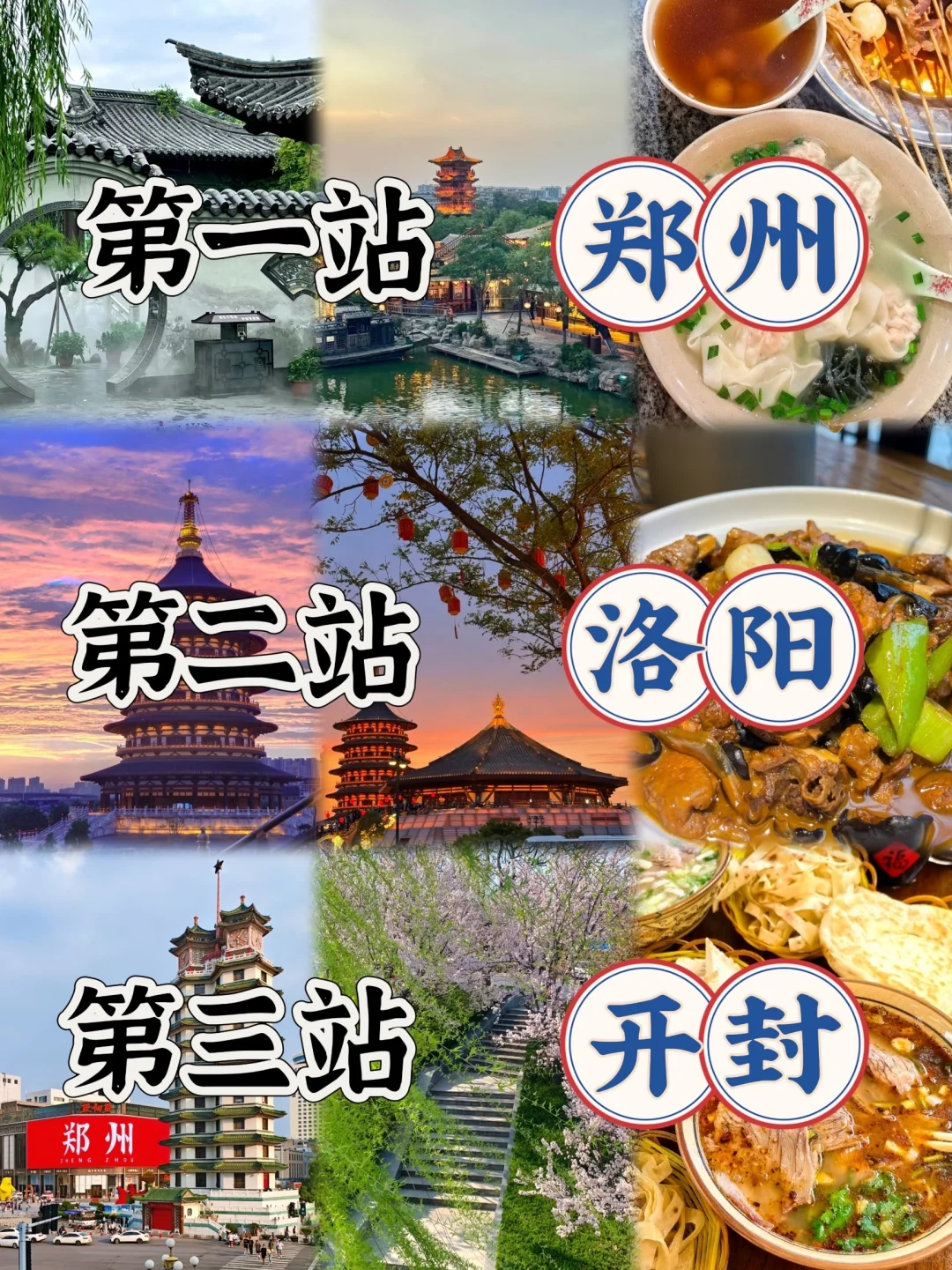 河南旅游攻略📍郑州+洛阳+开封三站攻略