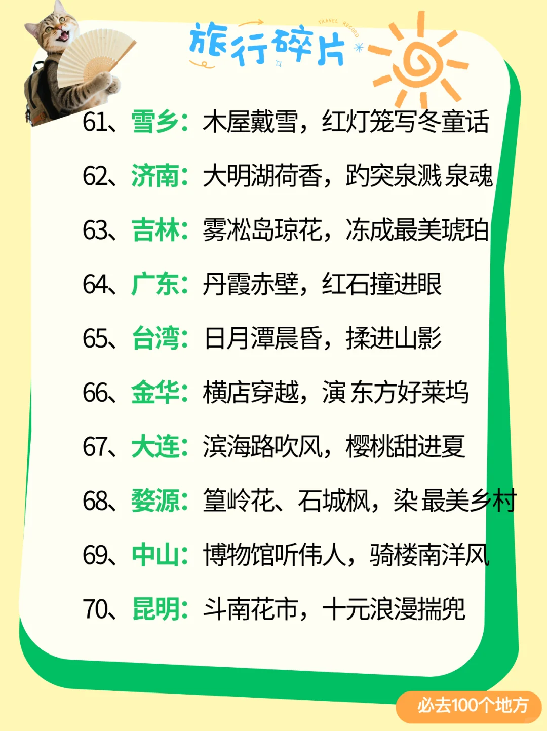 攒了 3年的国内旅行清单！