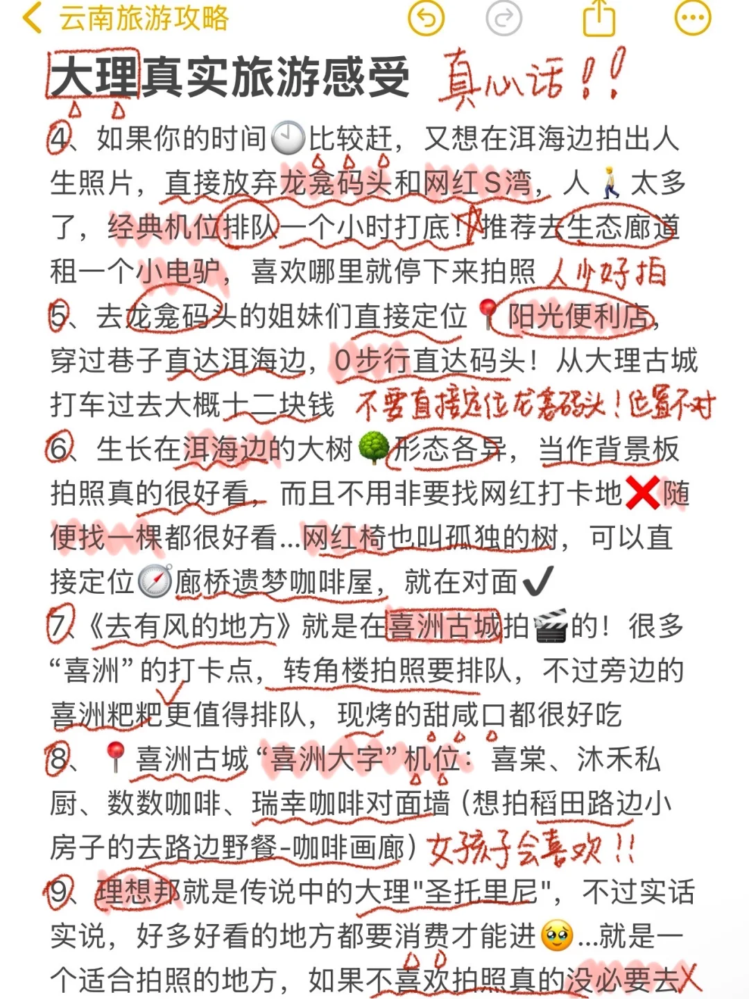 对自己熬夜做的大理攻略满意得睡不着…😭