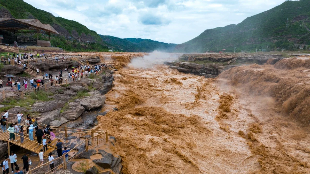 #陕西壶口瀑布90版50元人民币#﻿ ﻿#陕西壶