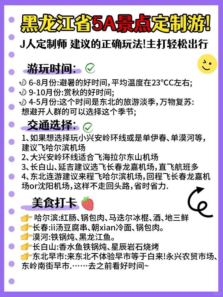 黑龙江必去的16个地方，老兵熬夜整理