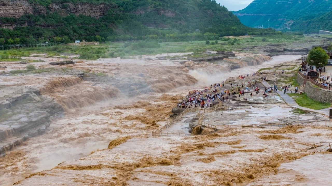 #陕西壶口瀑布90版50元人民币#﻿ ﻿#陕西壶