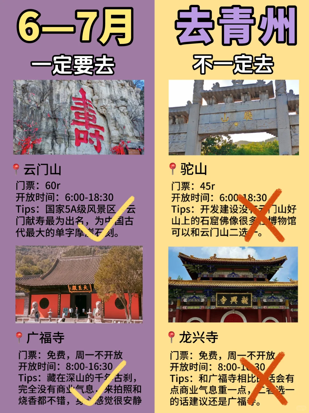 6-7月青州旅游攻略！