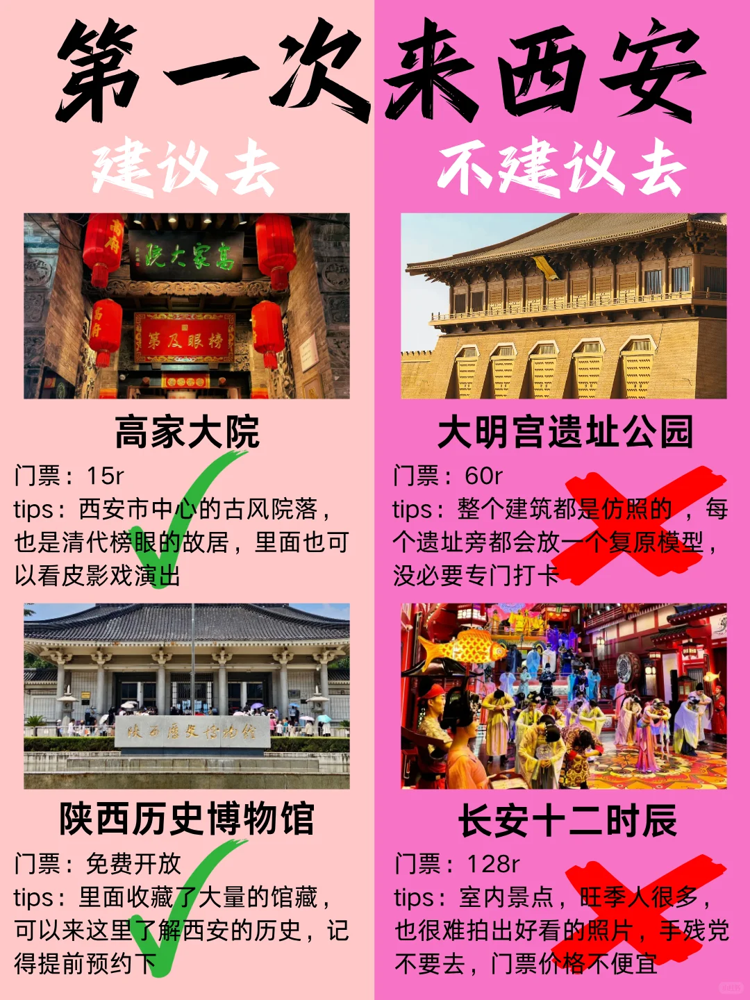 7-8月西安新版攻略，建议去🆚不建议去