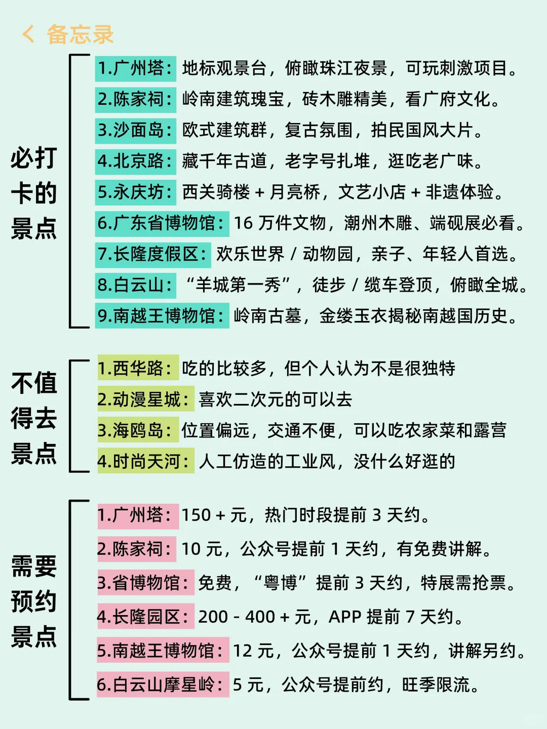 去了广州7次的攻略😤能帮一个是一个
