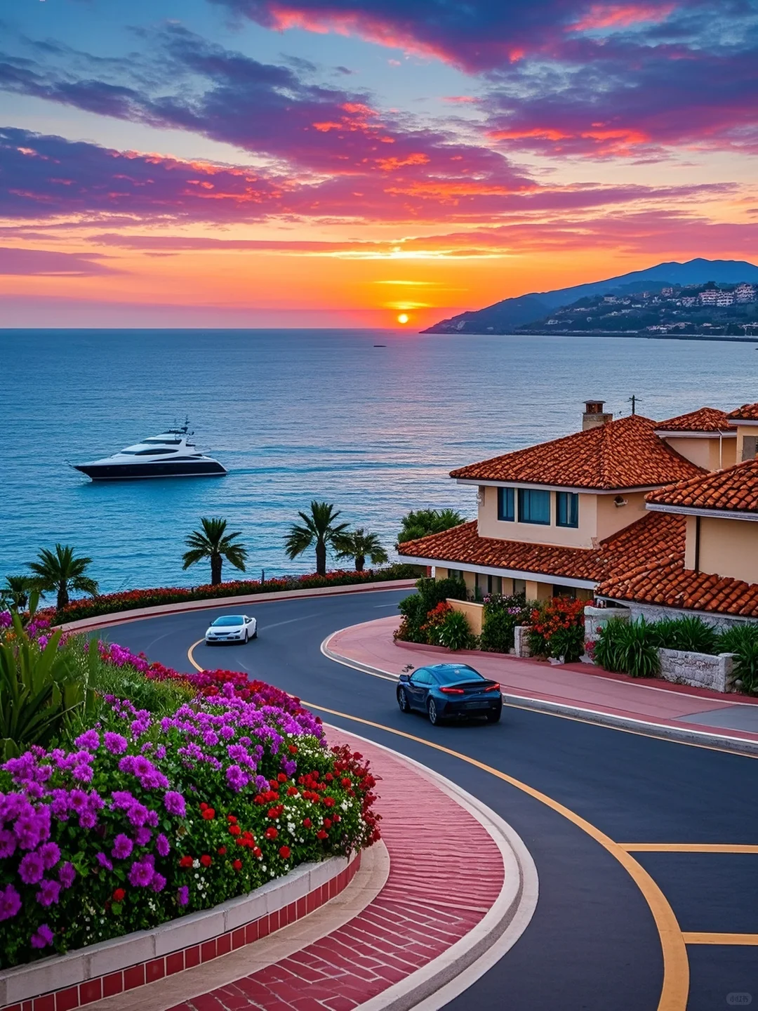 🌅黄昏时的滨海小镇，治愈了一天的心情