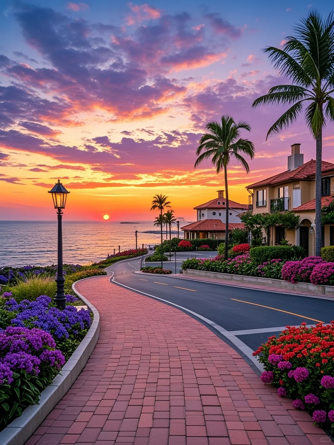 🌅黄昏时的滨海小镇，治愈了一天的心情