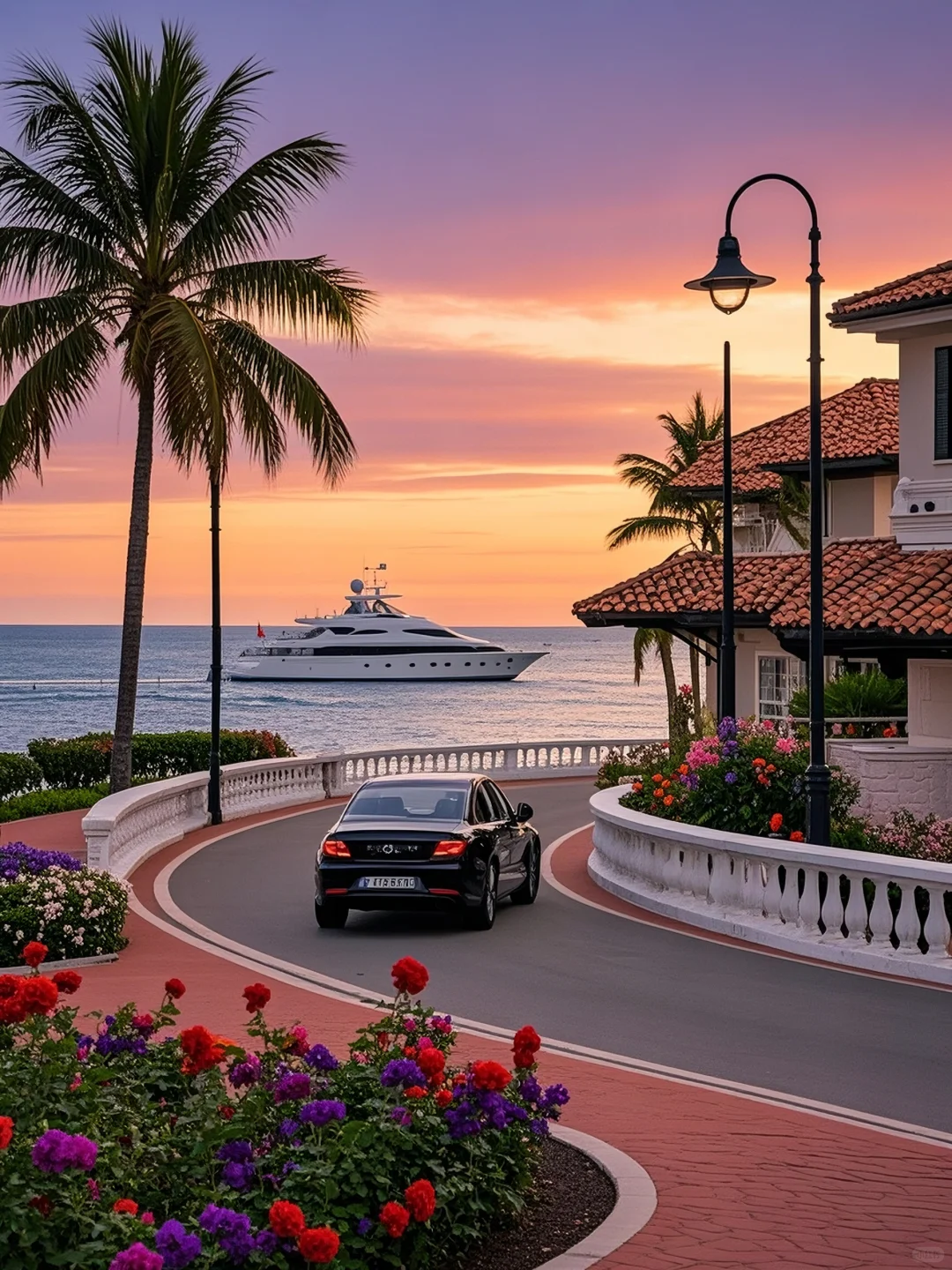 🌅黄昏时的滨海小镇，治愈了一天的心情