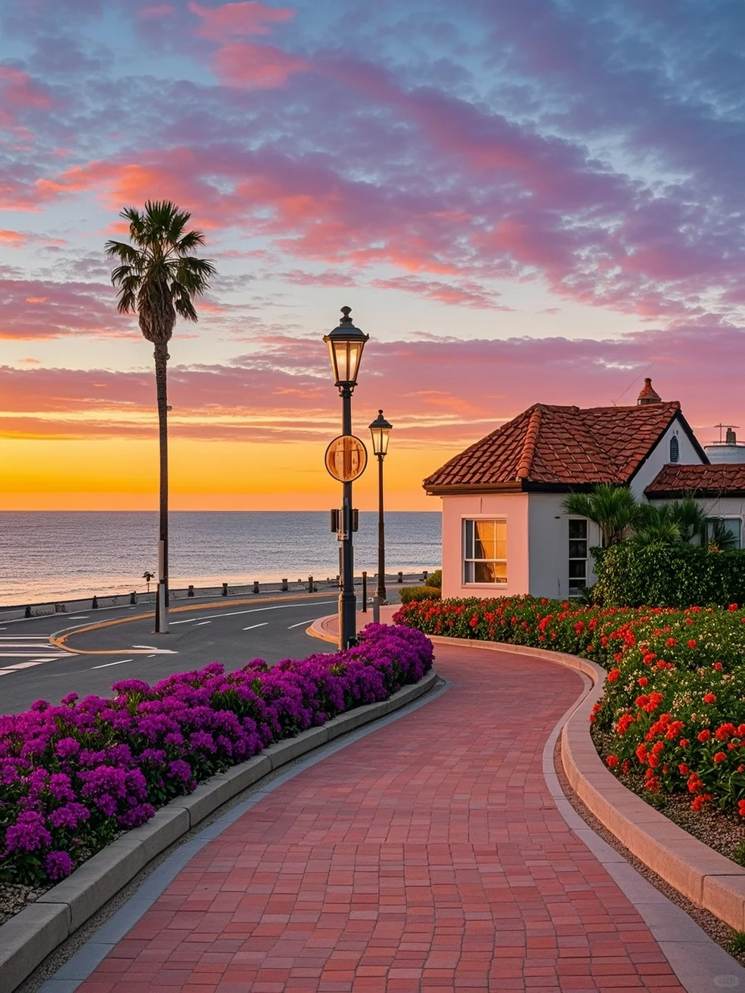 🌅黄昏时的滨海小镇，治愈了一天的心情