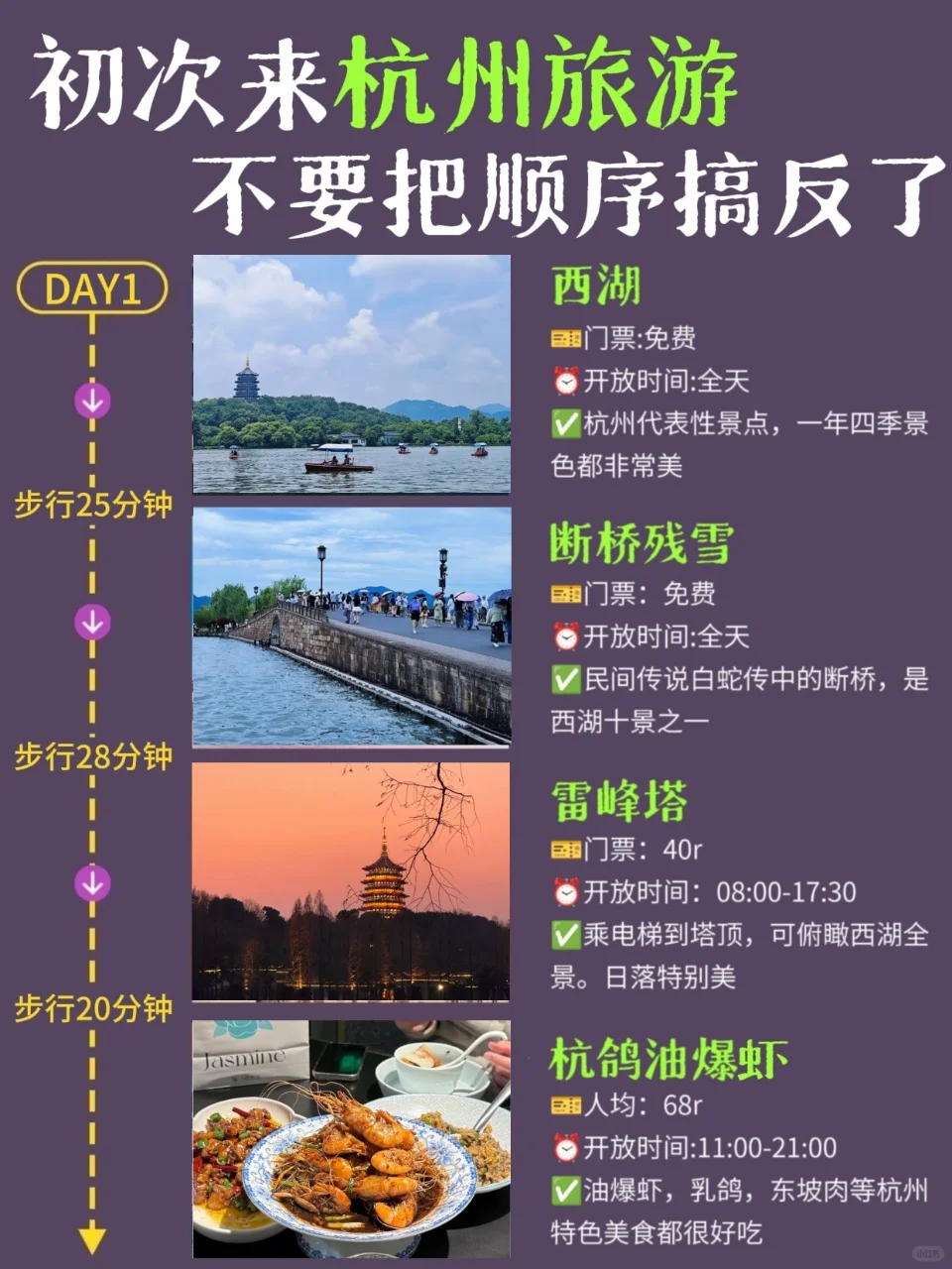 女大✈️独闯杭州✅4天3晚不绕路旅游攻略