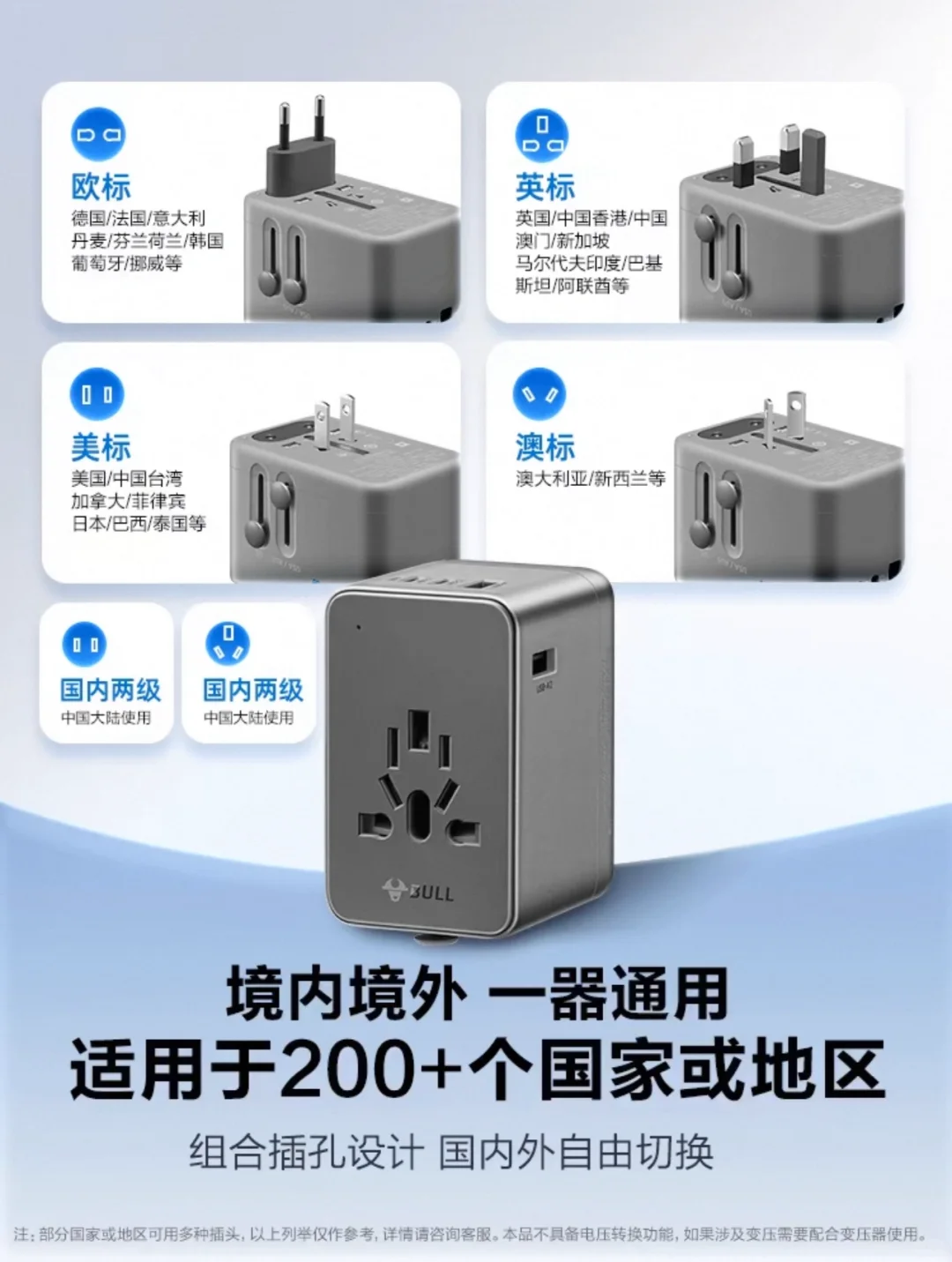 🔌公牛全球通转换插头,出国必备神器