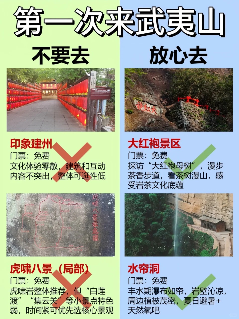 第一次去武夷山别乱逛❗️ 不要去🆚放心