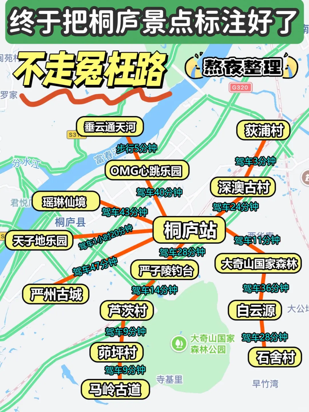 🌈桐庐旅游攻略来啦！保姆级路线安排！