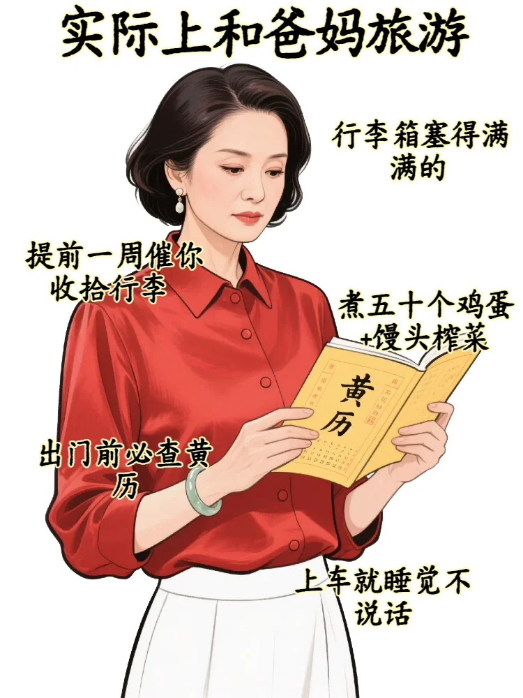 你以为和爸妈旅游vs实际上和爸妈旅游