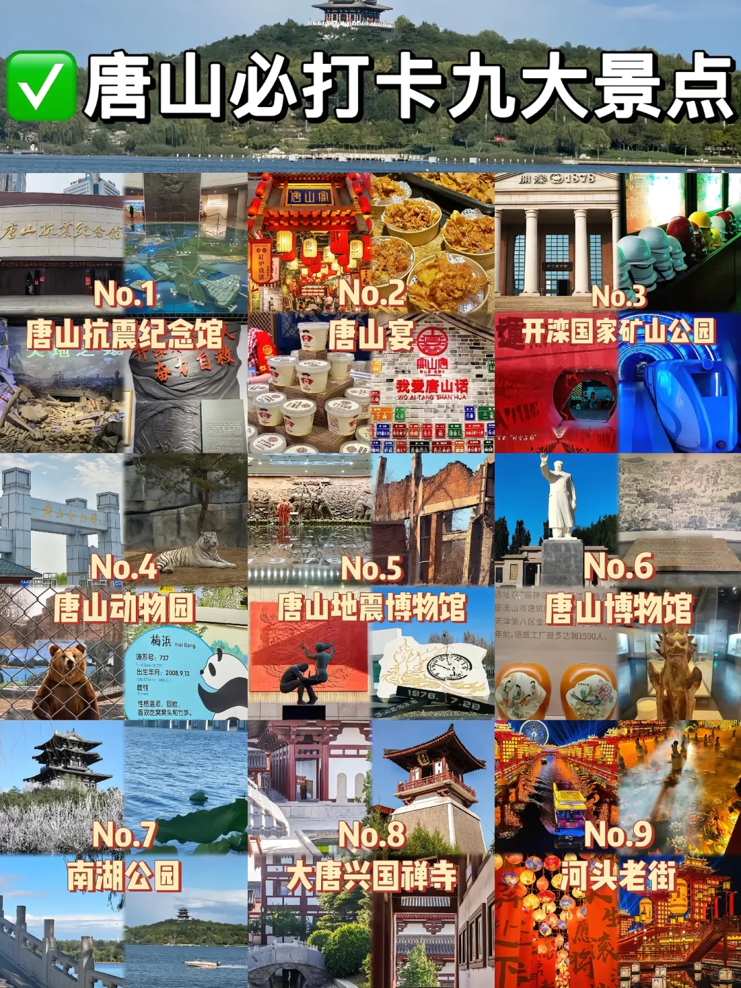 来唐山必打卡的旅游景点