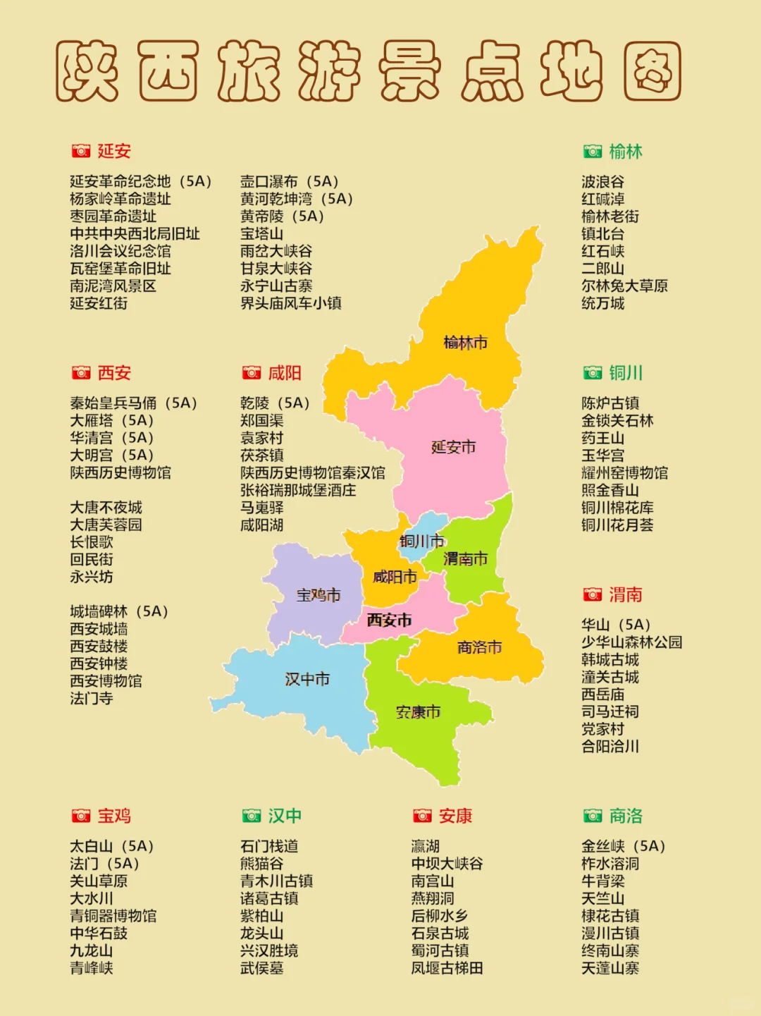 2025陕西旅游攻略|附送陕西旅行打卡地图