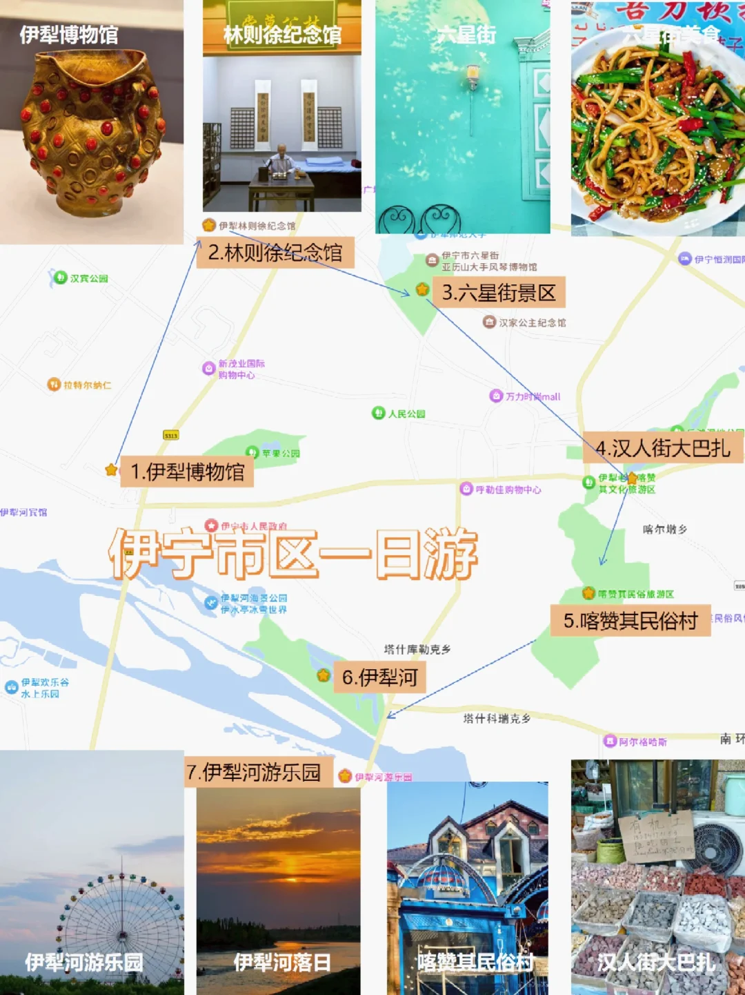 伊宁一日游,保姆级游玩攻略,不走回头路