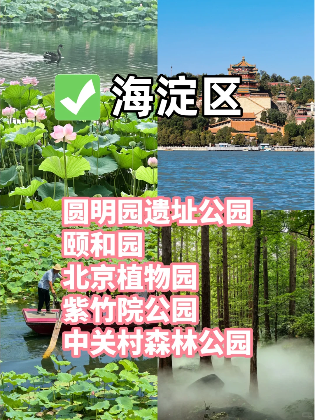 北京12个景区，排名前5景点