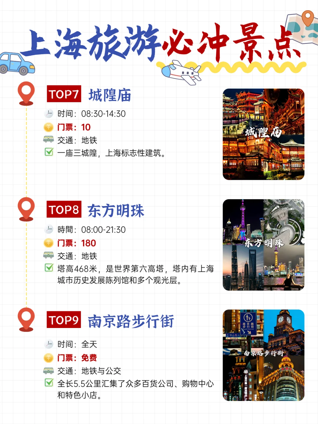 上海旅游必打卡九个景点！超详细攻略🔍