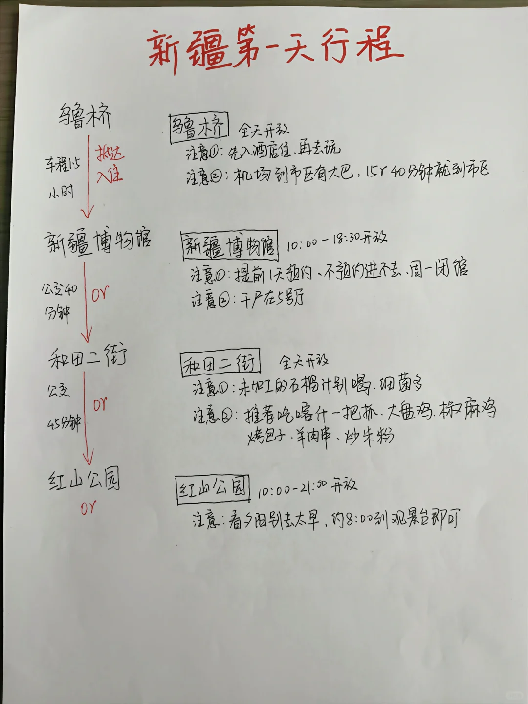 新疆📍8天7晚手绘旅游攻略来啦！！