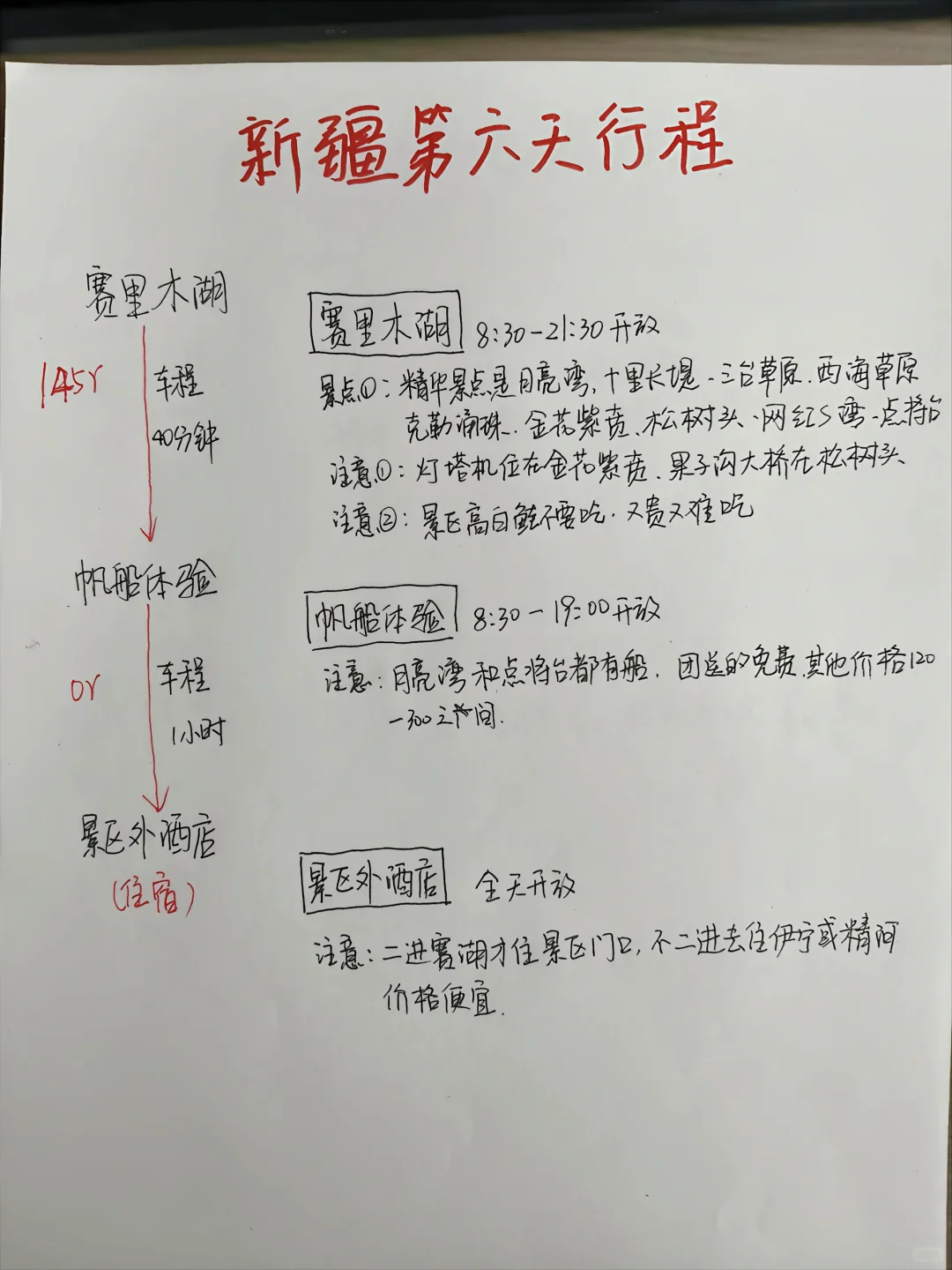 新疆📍8天7晚手绘旅游攻略来啦！！