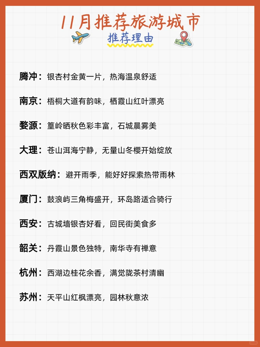 📅【2025旅行时间表】每月一个宝藏地