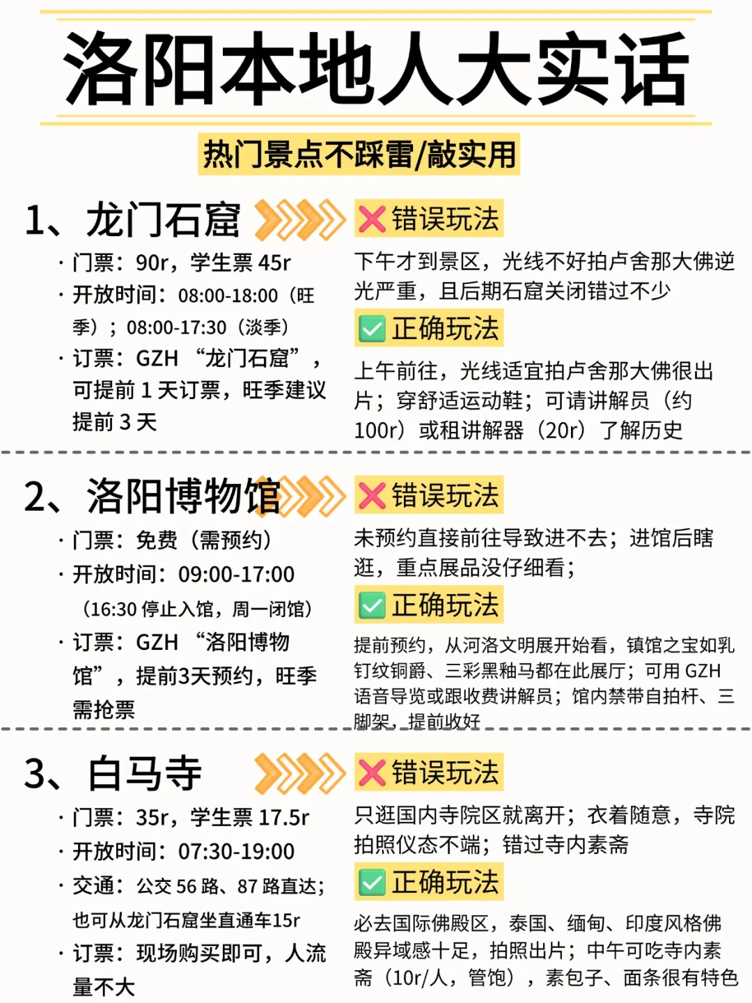 【洛阳旅游宝典】玩转热门景点，吃住行攻略