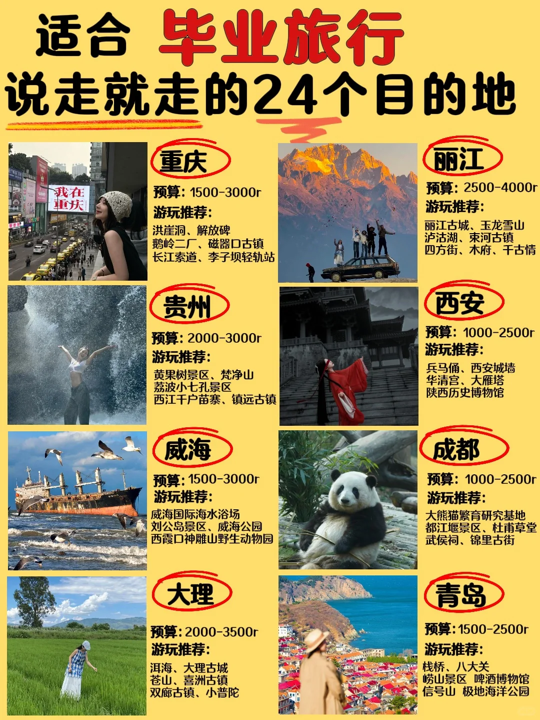 毕业旅行｜说走就走的24个目的地（收藏备用）