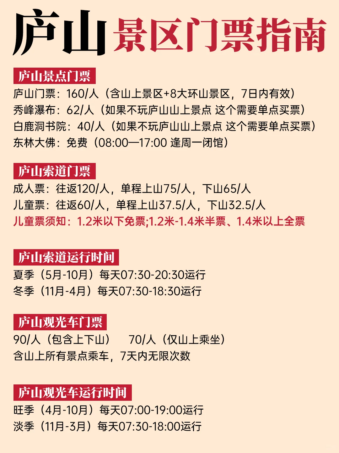 🌄庐山手绘地图✨保姆级攻略全解析