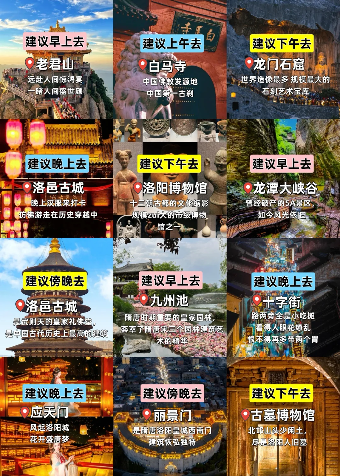 暑假洛阳必去的九大景点‼️看这一篇就够了