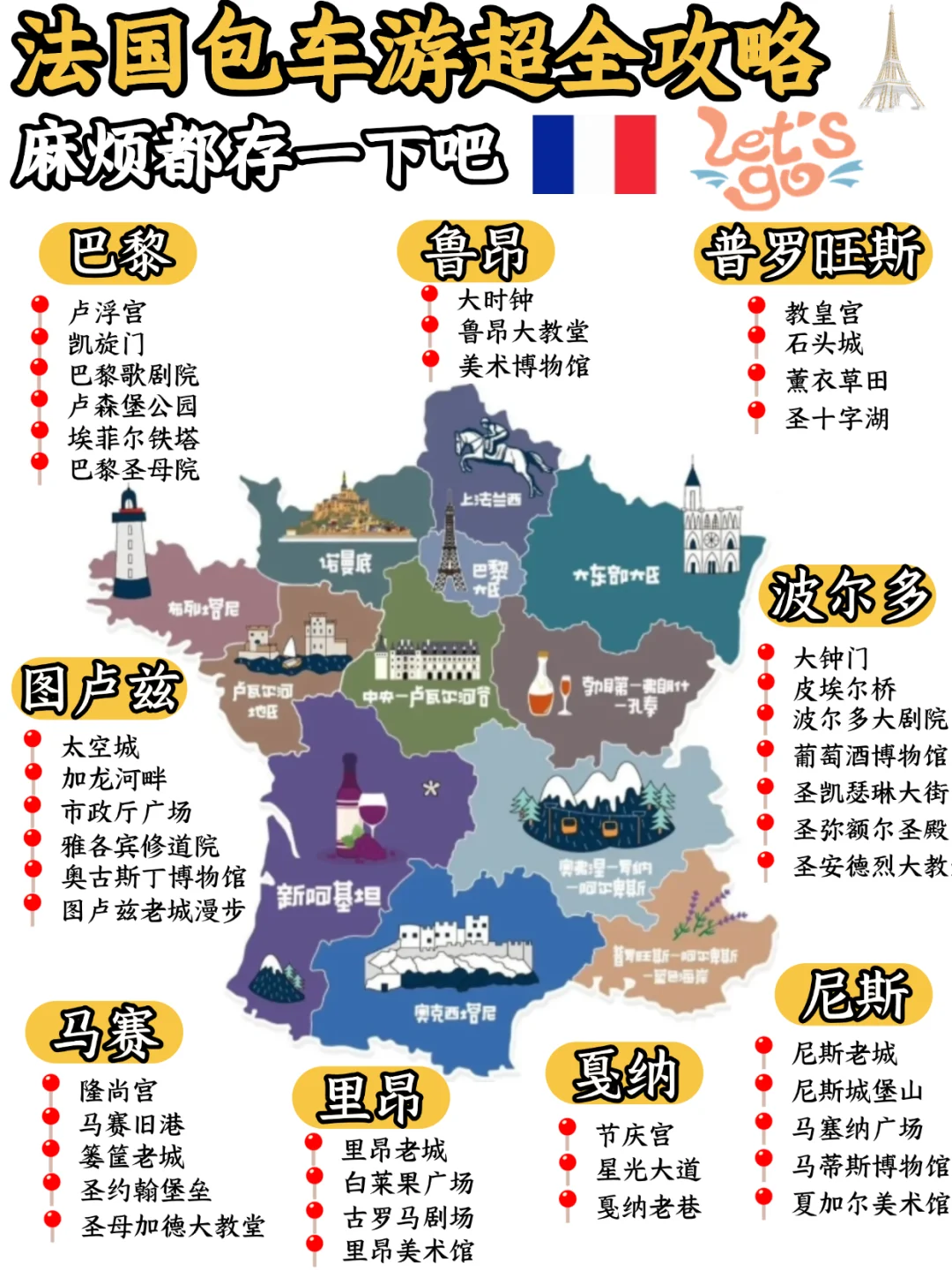 熬夜整理的法国包车攻略😭真的超级香‼