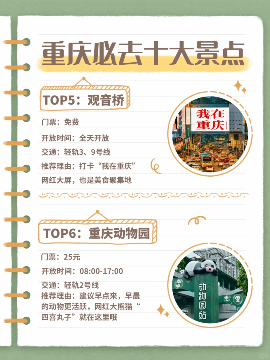 第一次来重庆，推荐这十个必去景点✅附攻略