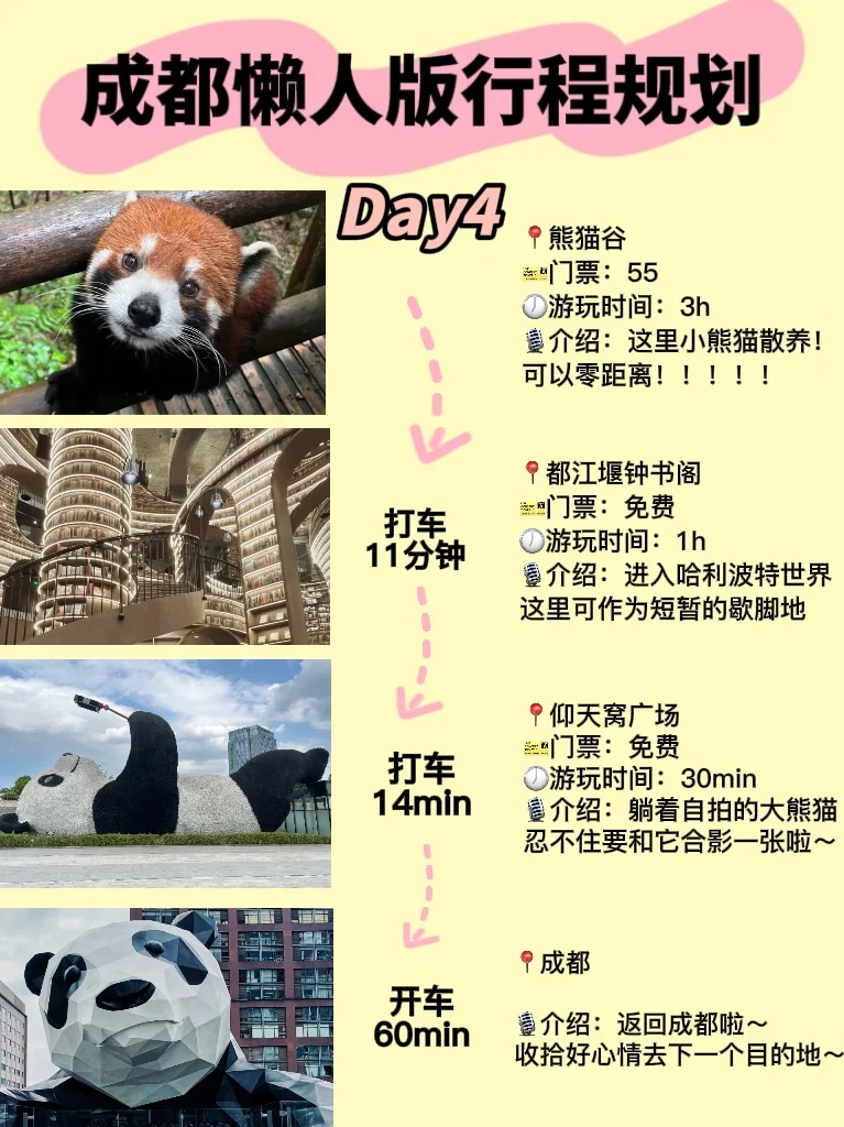 成都《四天三晚》超全懒人版旅游攻略！！！