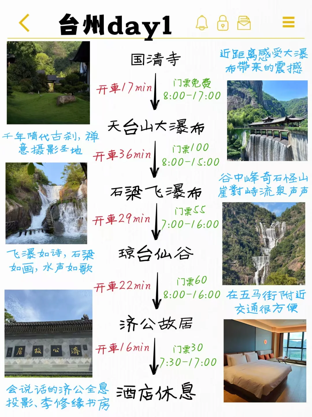 J人熬夜整理台州3天2晚懒人版旅游攻略！