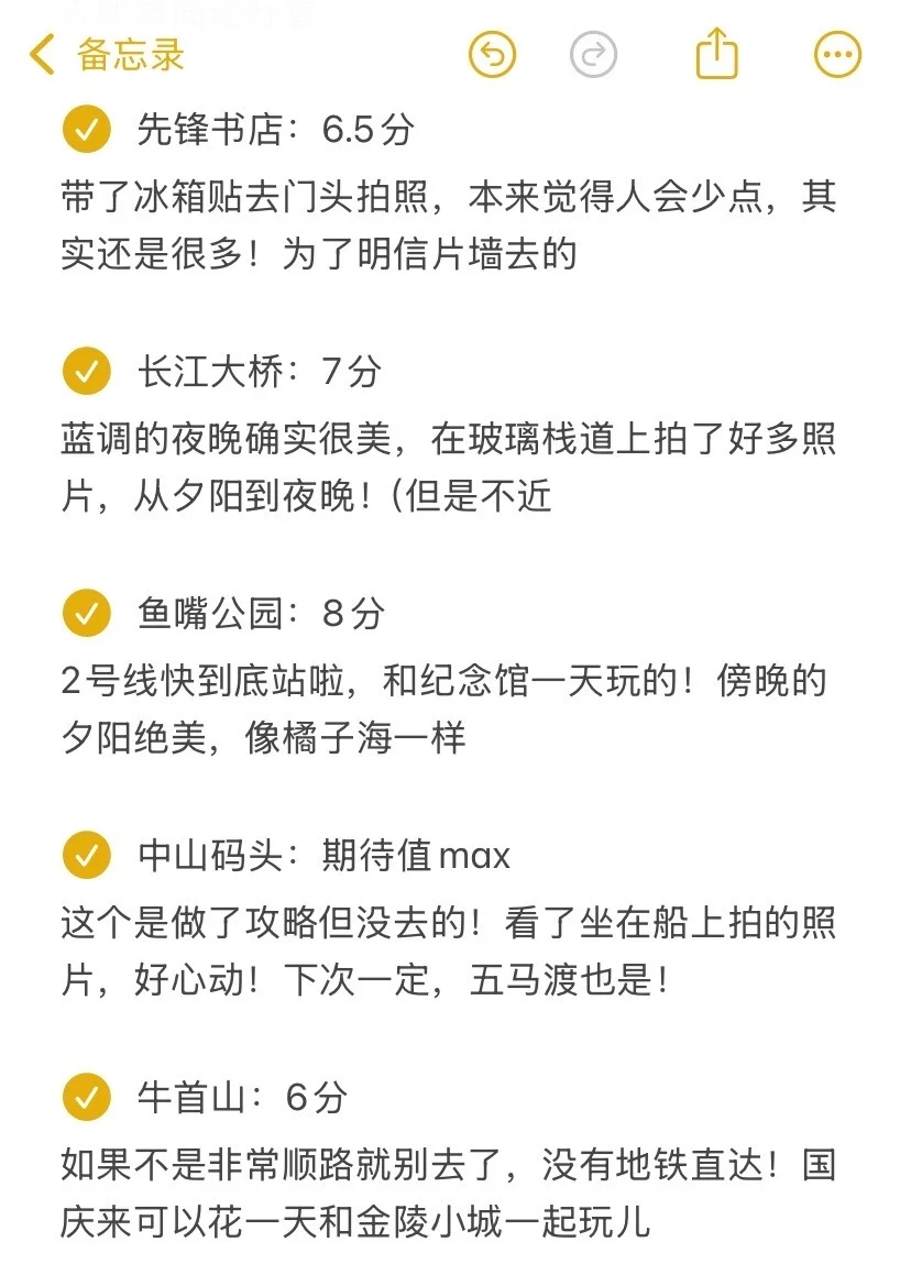 在南京玩了一个星期（说说我的个人打分）